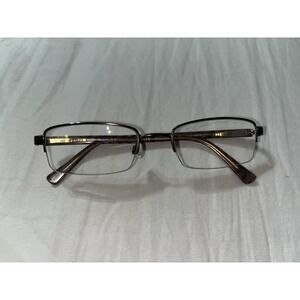 Burberry Eyeglasses B 1012 1012 Brown Half Rim Frame Italy 50[]19 135